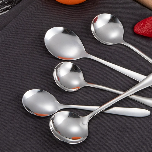Корейская детская серебряная ложка из нержавеющей стали для домашнего использования для детского сада для гостиной для коммерческого использования, нержавеющая сталь AISI 304