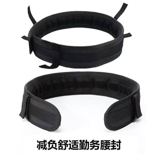 二合一战术腰带男女通用黑色尼龙快拆多功能护腰带户外装备 - 图3