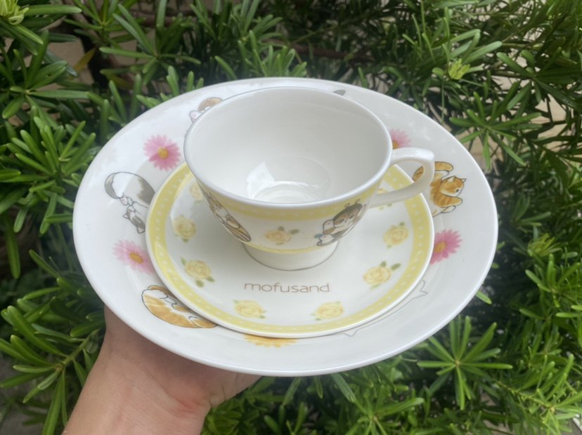 日单Mofusand鲨鱼猫炸虾猫天妇罗猫咪卡通可爱陶瓷盘餐盘小食盘子,淘宝优惠券,粉丝福利购,淘宝优惠卷