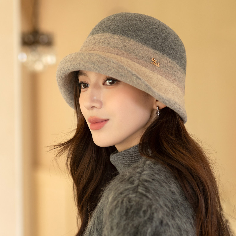 帽子女士秋冬季2025新款保暖护耳渔夫帽时尚洋气潮流高级感羊毛帽,淘宝优惠券,粉丝福利购,淘宝优惠卷