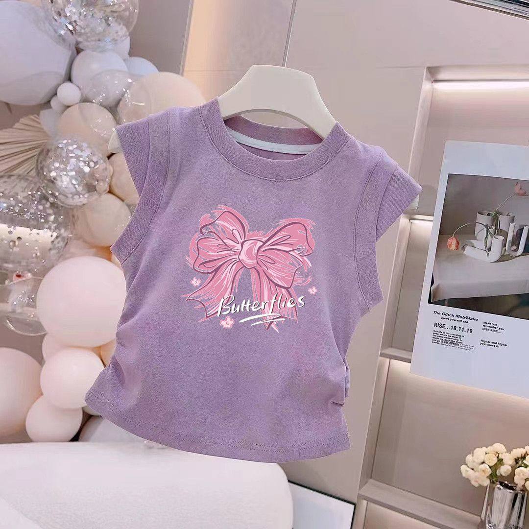 女童纯棉上衣2025新款夏季女孩休闲宝宝洋气公主短袖T恤,淘宝优惠券,粉丝福利购,淘宝优惠卷