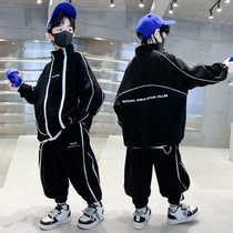 Boy suit autumn clothing 2023 new CUHK childrens sports trendy spring and autumn Childrens online Red Fried Street Fall Clothes