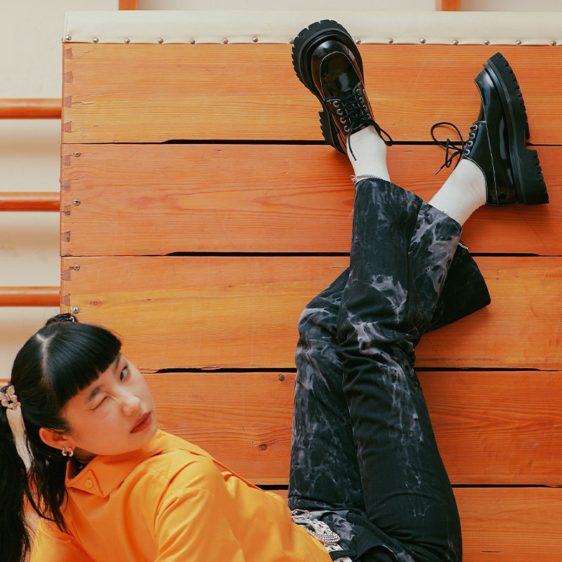 littlegood日系复古马丁鞋女厚底2025新款百搭小单鞋学院风小皮鞋,淘宝优惠券,粉丝福利购,淘宝优惠卷