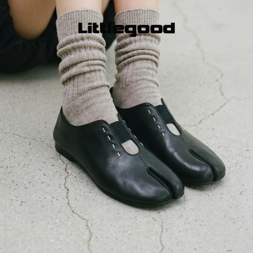 【新品推荐】littlegood极简风分趾鞋2026夏季新款一脚蹬平底鞋 - 图2