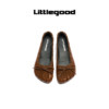 Littlegood retro tassel split-toe shoes for women 2026 summer hard work versatile niche