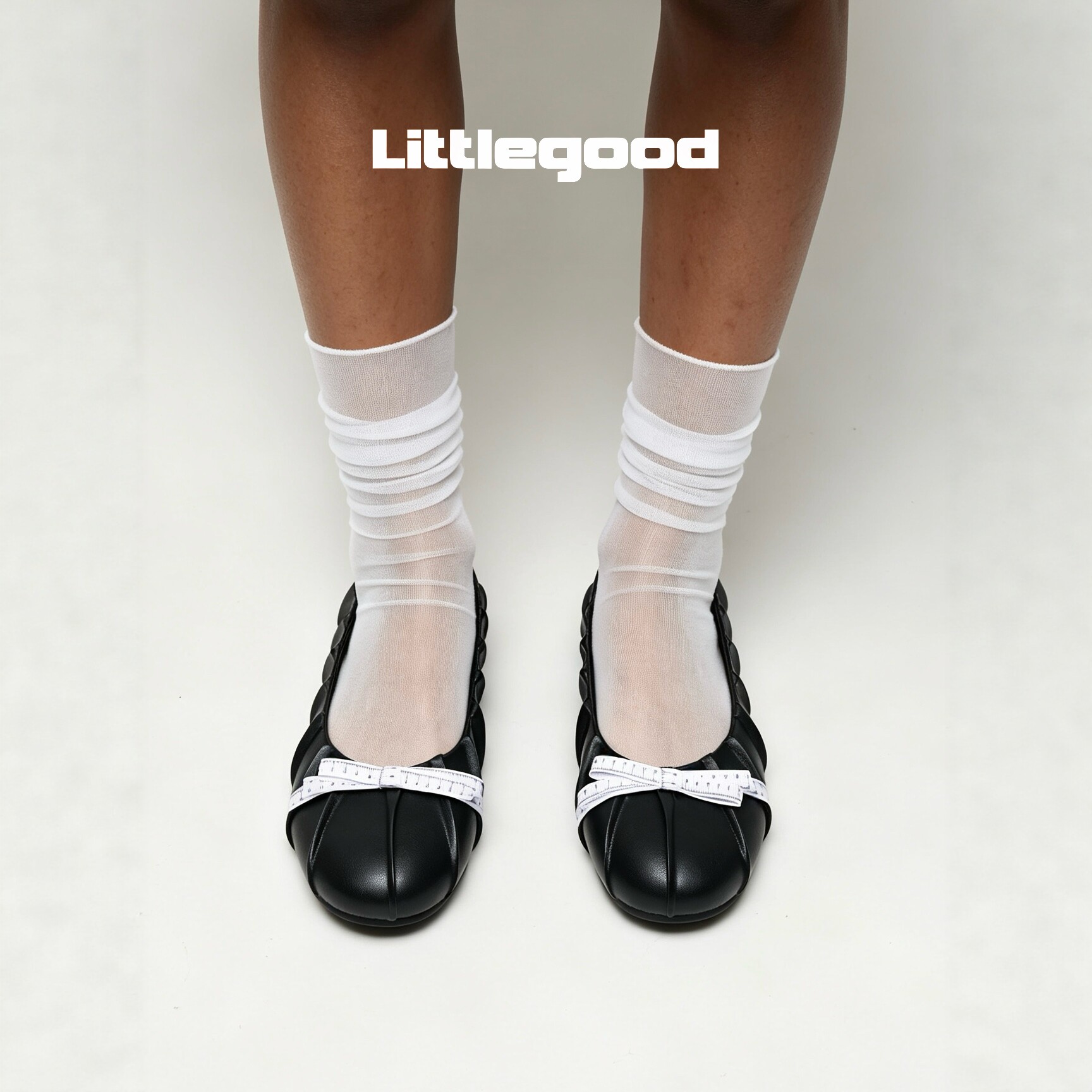 Littlegood girl bow shallow mouth single shoes women's 2026 new ballet shoes