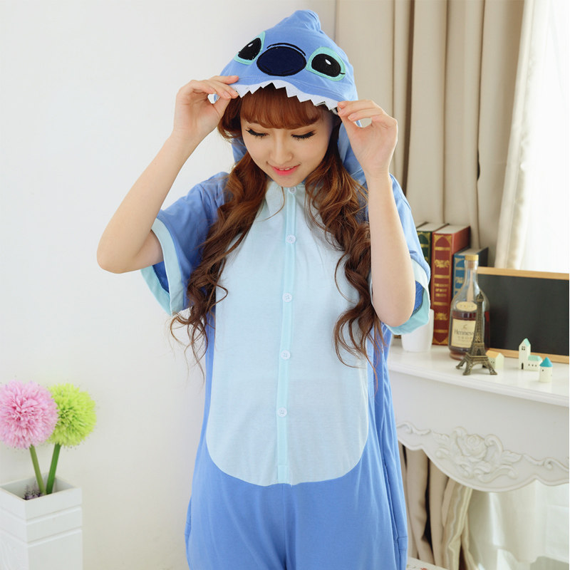 夏季母女装动物卡通连体男童睡衣 洛诗芬睡衣/家居服套装