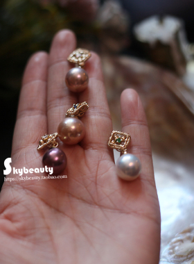 手工珍珠纯天然14kgf爱迪生吊坠