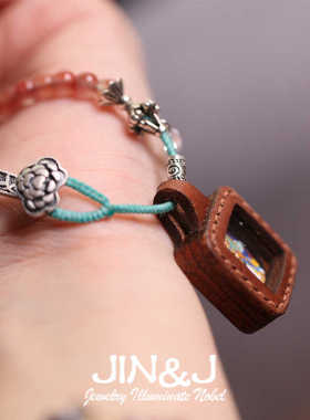 S925纯银南红玛瑙女项链