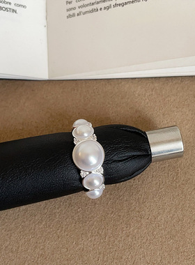 法式轻奢满天星珍珠锆石女戒