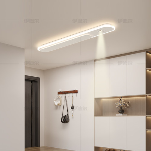 衣帽间阳台灯入户玄关走廊过道现代简约餐厅吸顶灯led长条灯具 - 图0