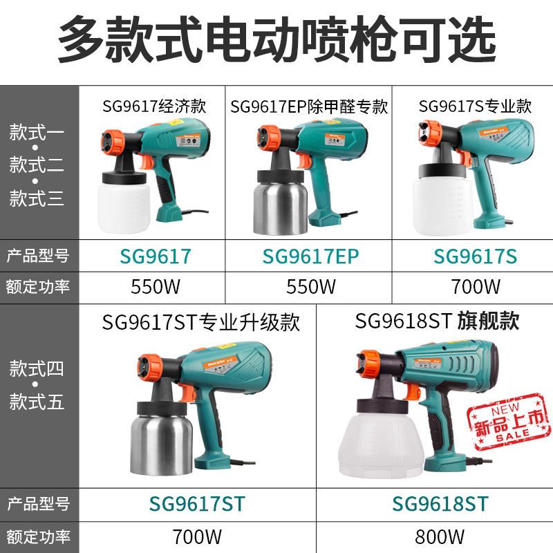 普力捷乳胶漆喷涂机油漆涂料喷漆机电动喷漆枪喷漆神器电动喷枪 - 图2