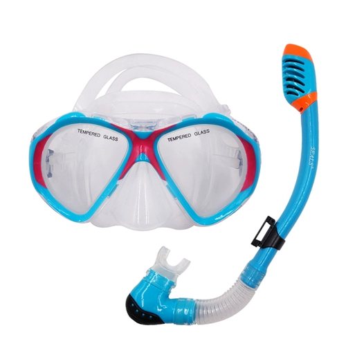 Детская дыхательная трубочка для снорклинга, комплект, очки для плавания, дайвинг
