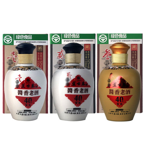 芦台春酱香白酒40年窖池壹/贰/叁轮酱香型白酒52度110ml单瓶盒装 - 图0