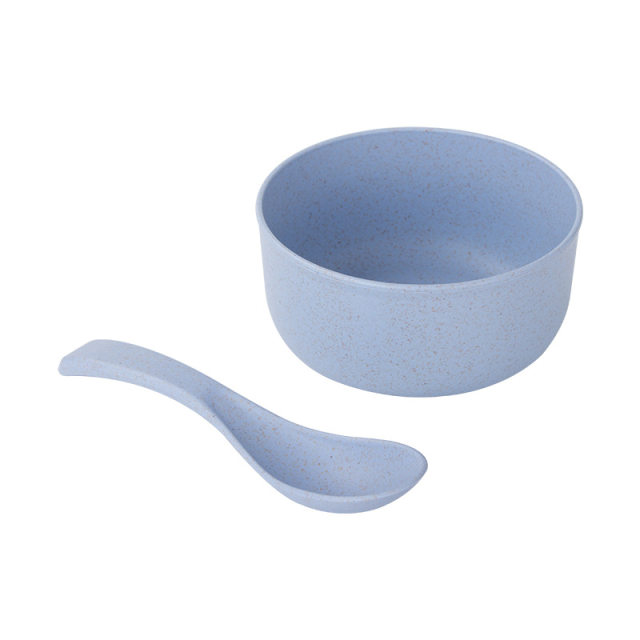 Wheat straw meal bowl with tableware round simple rice bowl