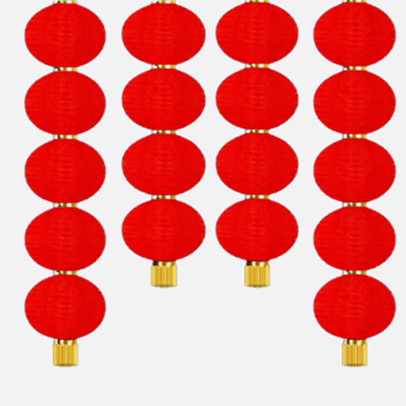 大红灯笼串户外防雨绸布三四五六连串灯笼广告春节元旦串灯笼挂饰