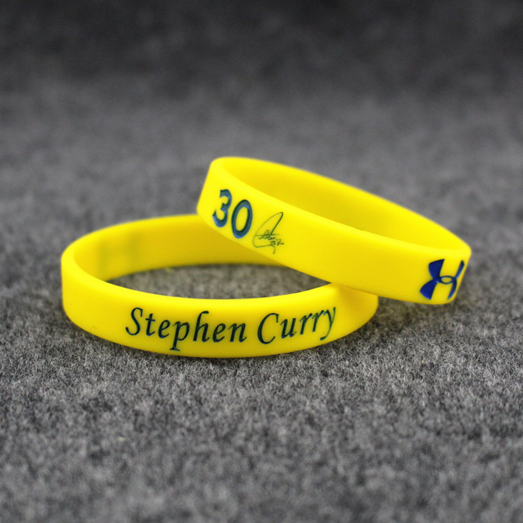 斯蒂芬库里手环30号勇士队硅胶夜光签名腕带nba纪念情侣篮球手带-图3