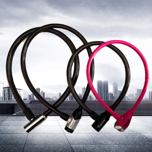 通用电动车锁山地车自行车锁钢丝锁玻璃门锁条形锁加长链条锁死飞 - 图0