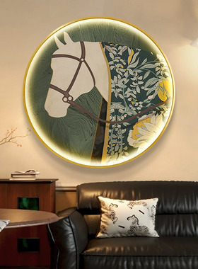 qicho玄关中古风定制马带灯壁画