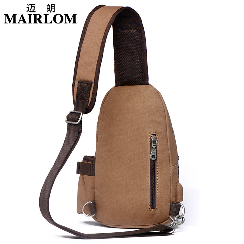 2021新款腰包帆布男士胸包 迈朗男士包袋