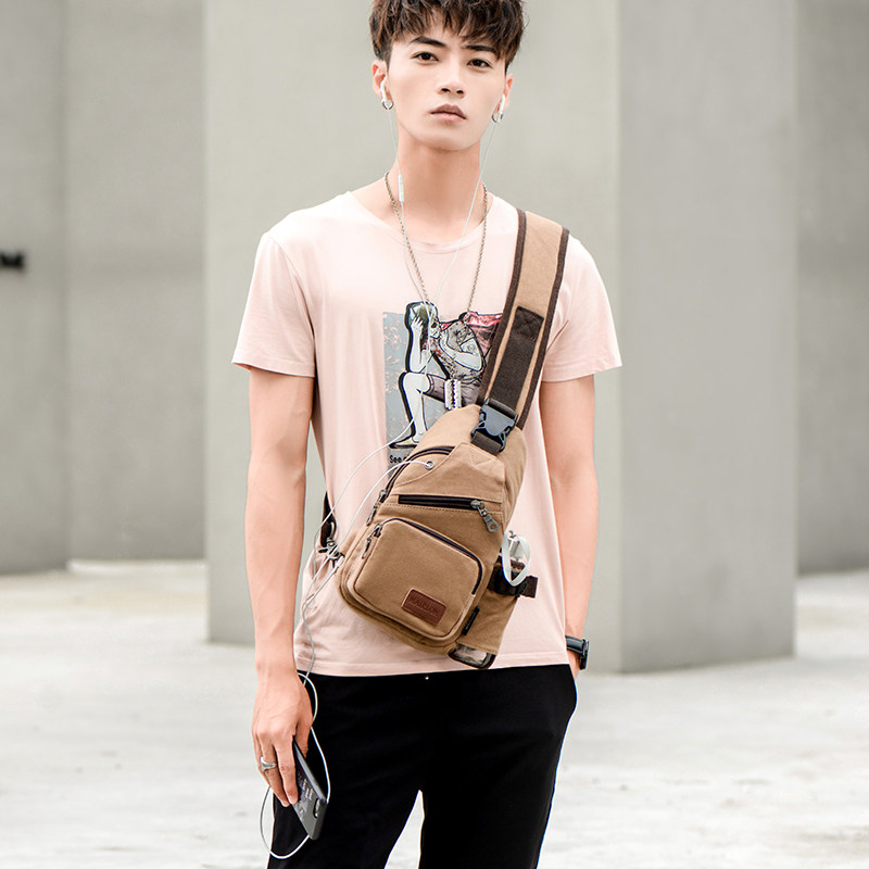 2021新款腰包帆布男士胸包 迈朗男士包袋
