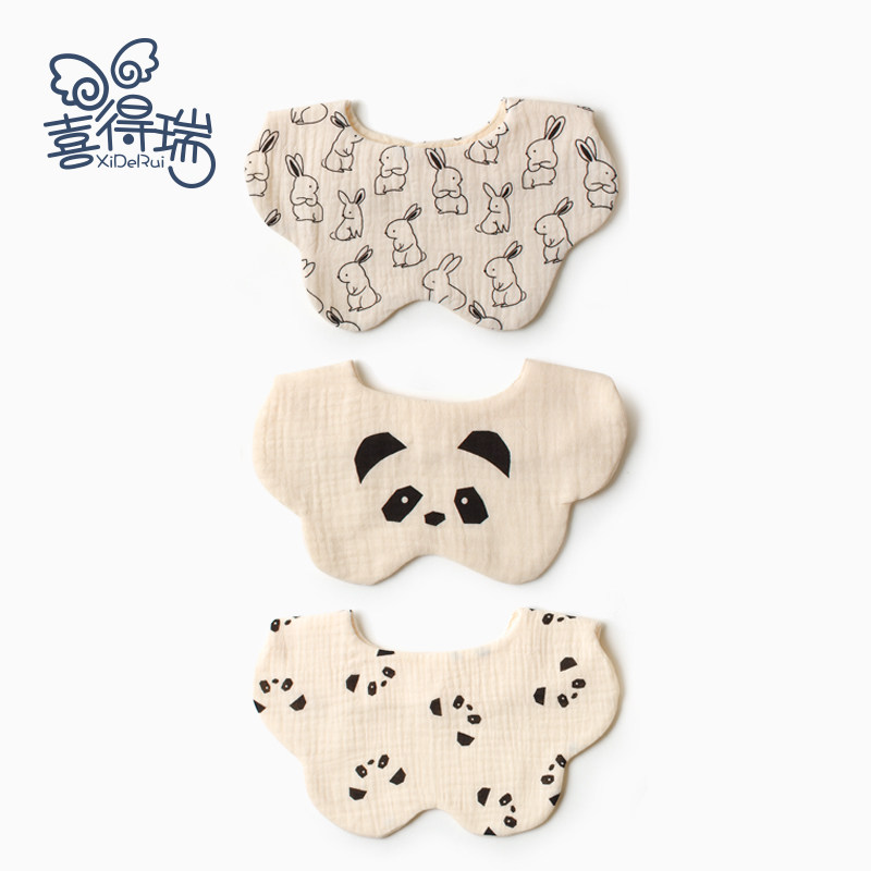 喜得瑞婴儿围嘴纯棉纱布透气新生儿可爱围兜防吐奶男女宝宝口水巾,淘宝优惠券,粉丝福利购,淘宝优惠卷