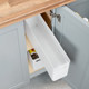 Cabinet drawer type pot pull basket
