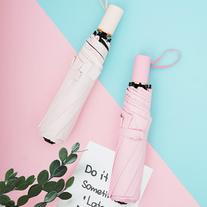 小清新晴雨两用黑胶伞