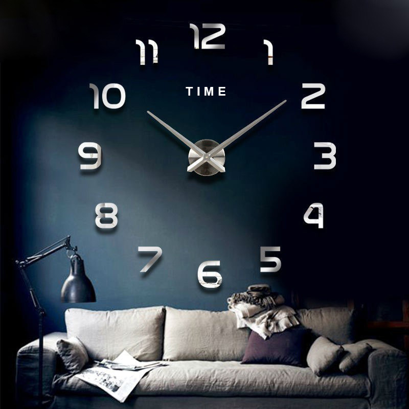 Living room decoration clock plexiglass metal paint