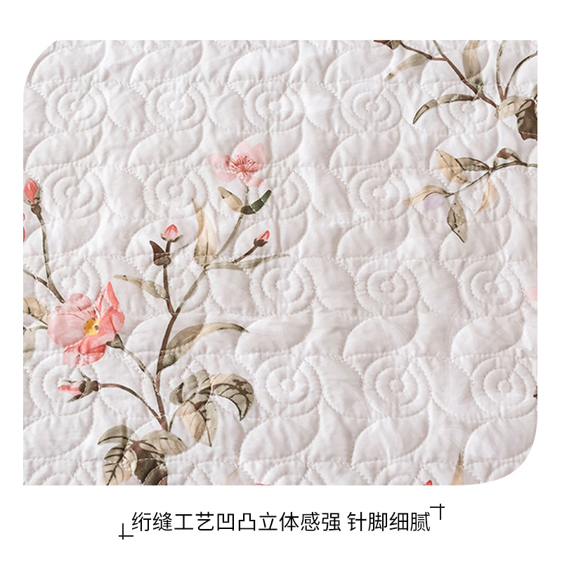 如奕韩式碎花床盖单件绗缝被软四季通用双面可用夹棉榻榻米三件套,淘宝优惠券,粉丝福利购,淘宝优惠卷