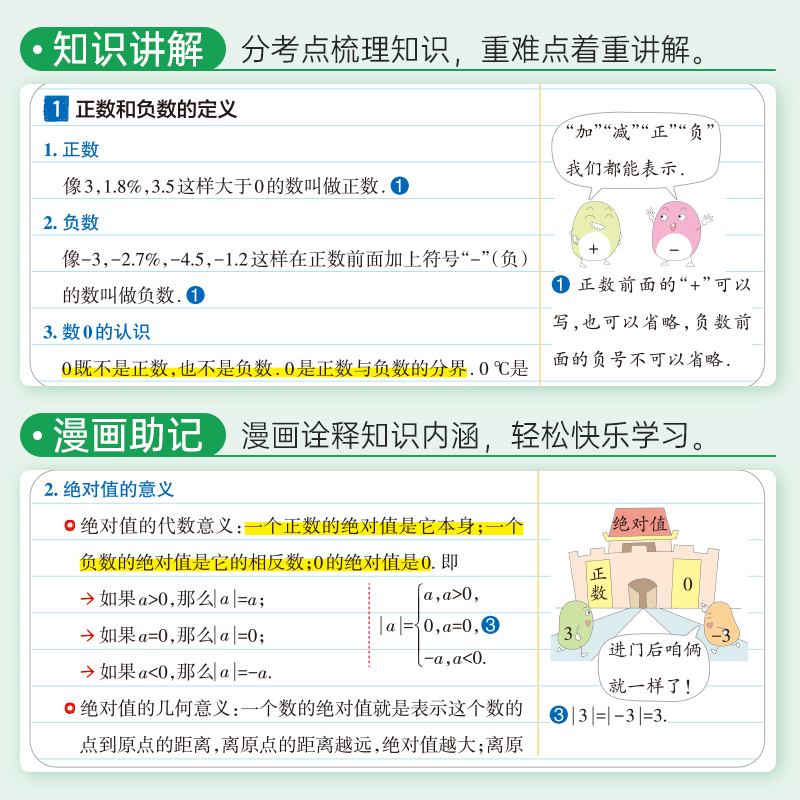 2024版学霸笔记初中数理化生全套4册 pass绿卡初中漫画图解全彩版数学物理化学生物速查速记人教版初一至初三复习资料提分课堂笔记