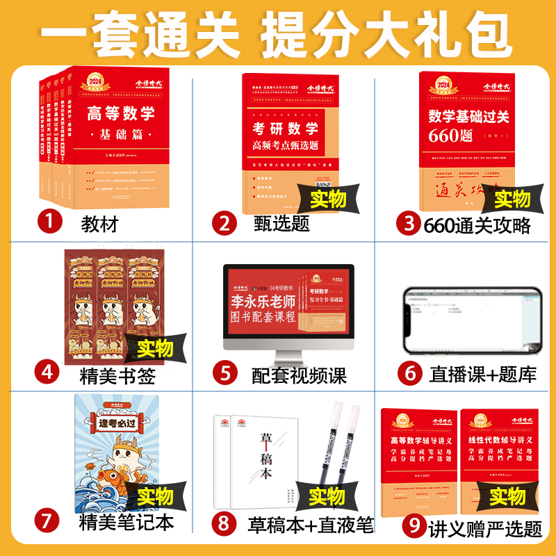 武忠祥2025考研数学复习全书高等数学基础篇严选660题330题考研数学一数二数三历年真题解析+25年高等数学辅导讲义李永乐线性代数-图1