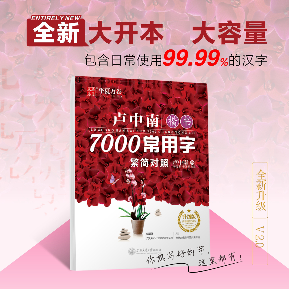 卢中南楷书7000常用字繁体字练字速成字帖钢笔临摹硬笔楷书字帖大学成年男女生初学者成人楷体入门教程繁体简体对照手写体练字本 - 图0