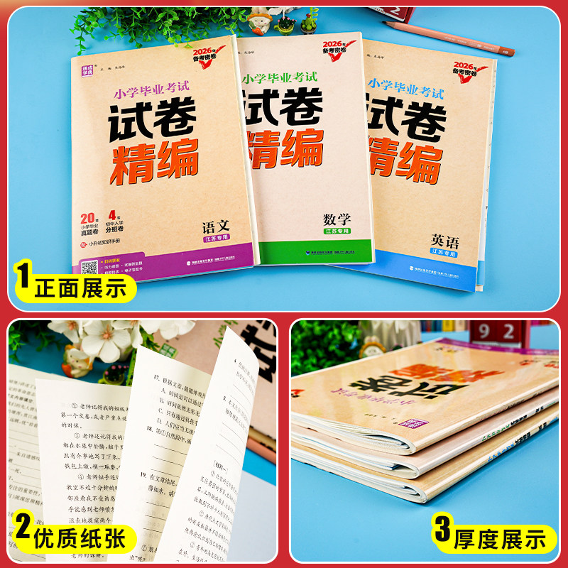 【江苏专用】2026小学毕业考试试题试卷精编分类精粹语文数学英语小学6/六年级练习册小升初专项训练真题模拟试卷资料总复习教辅书