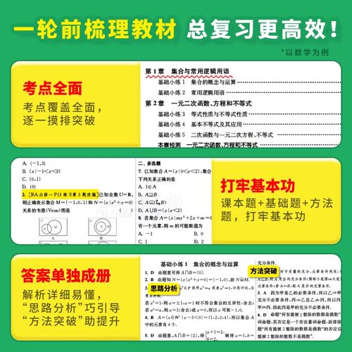 2027版新高考高考小题狂做教材梳理语文数学英语物理化学生物政史地 基础题小题狂练 恩波 高中新课程 新题型基础过关复习题 - 图1