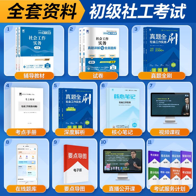 社会工作者初级2026年教材历年真题模拟试卷通关特训题库初级社工证考试官方教材社会工作实务社会工作综合能力助理社会工作者2025