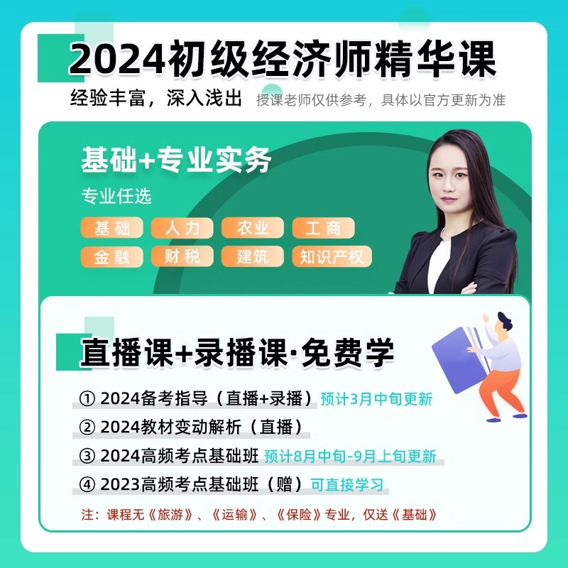 人事社官方新版初级经济师2024年教材人力资源管理师金融财政税收工商管理实务建筑与房地产经济基础知识历年真题模拟试卷网课环球 - 图2