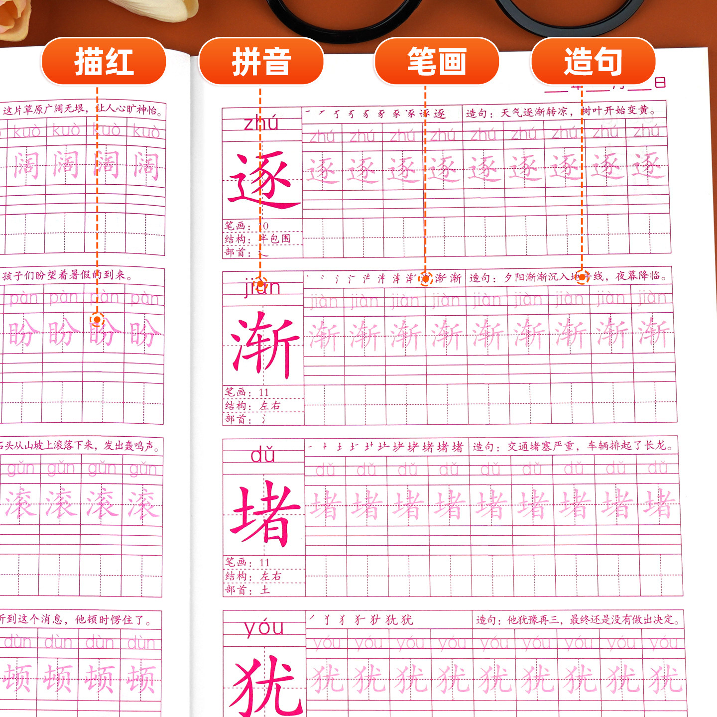 【2026新版】四年级上册练字帖人教版四上语文字帖课本同步练字帖 4年级上小学生专用钢笔生字帖上学期练字教材写字每日一练课课练