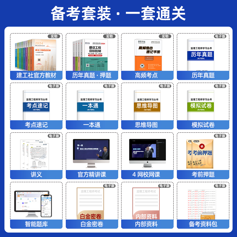 建工社官方监理注册工程师2024年教材土木建筑历年真题试卷水利交通公路运输增项试题库习题集案例分析法规网课全国监理师考试用书 - 图0