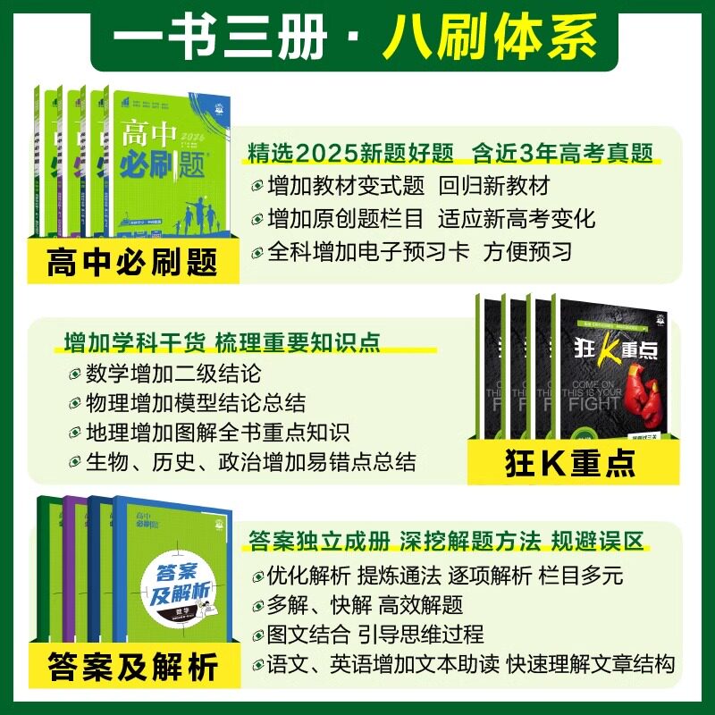 2026 高中必刷题数学物理化学生物必修一1二2三人教版高一高二语文英语政治历史地理上册下册新教材选择性练习册教辅资料书狂k重点