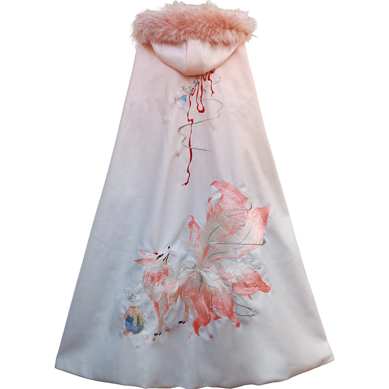 陛下兰他惜原创汉服大毛领女九尾狐 陛下兰他惜汉服