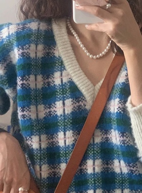 毛衣链女韩国贝珠锁骨