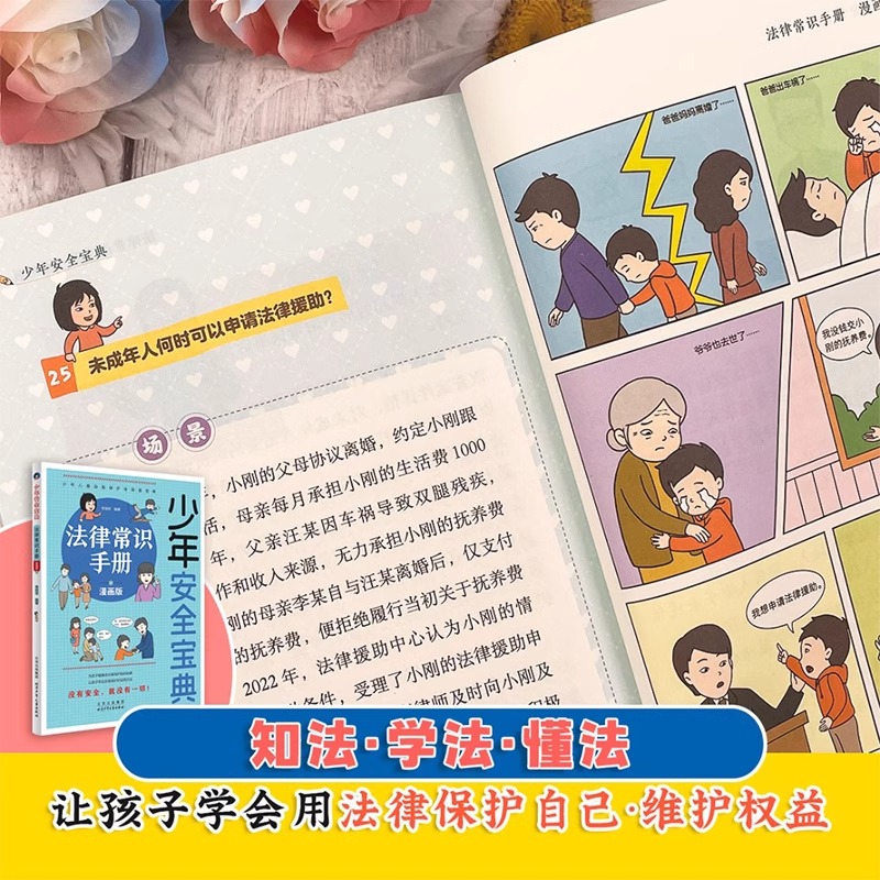 少年安全宝典漫画版全4册应急救护手册网络安全法律常识反学生欺凌手册小学生安全保护知识科普书儿童生活校园户外安全知识教育-图3