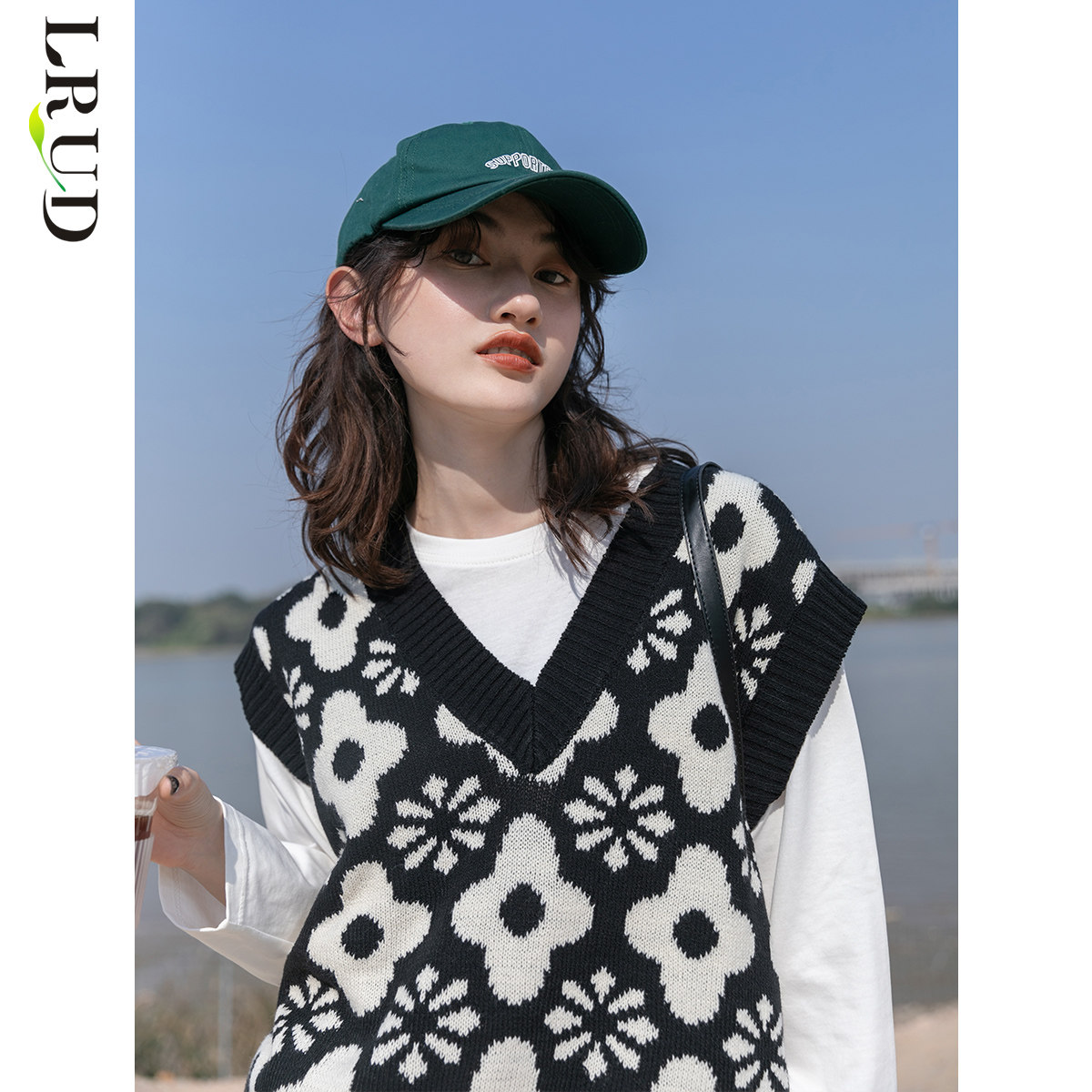 lrud针织春装2022年新款女上衣马甲 lrud马夹