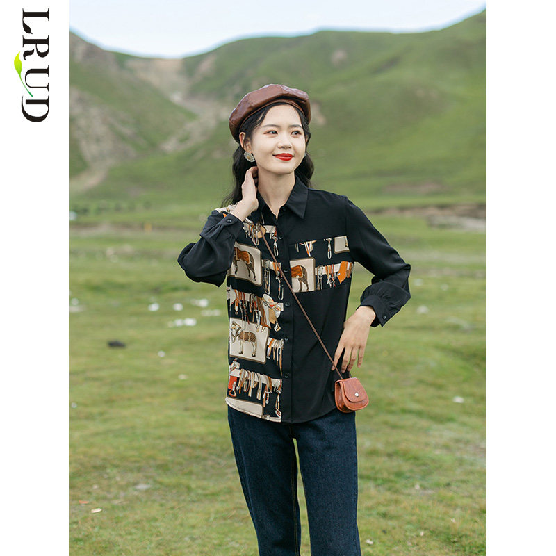 lrud叠穿女2022春装新款韩版衬衫 lrud衬衫