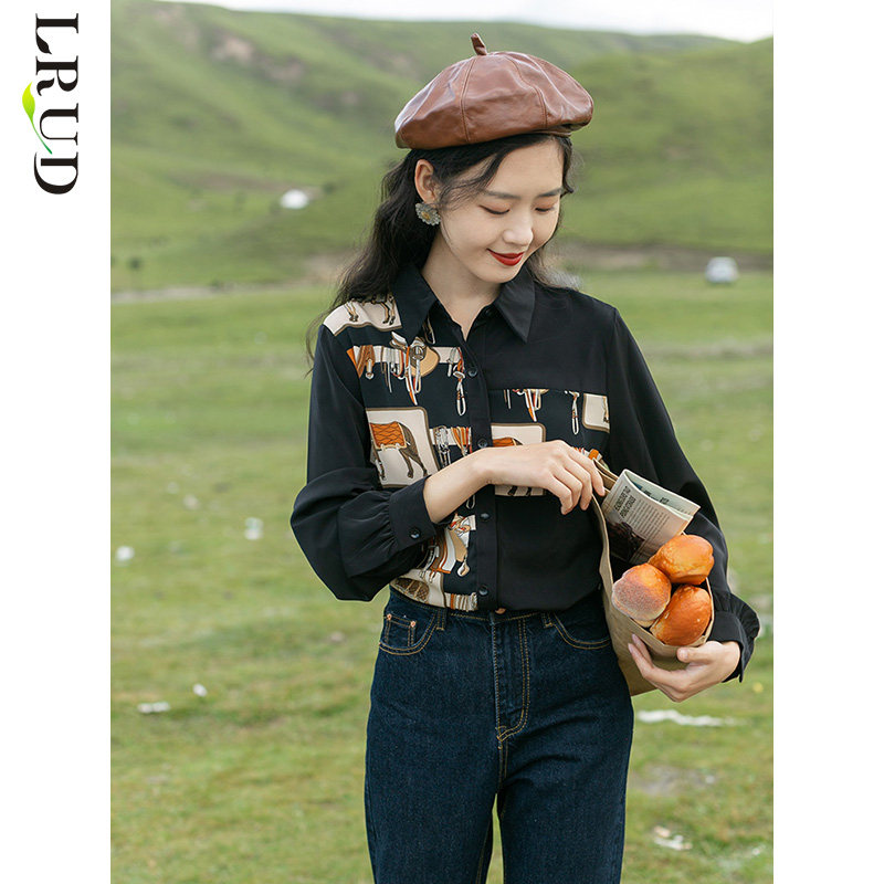 lrud叠穿女2022春装新款韩版衬衫 lrud衬衫