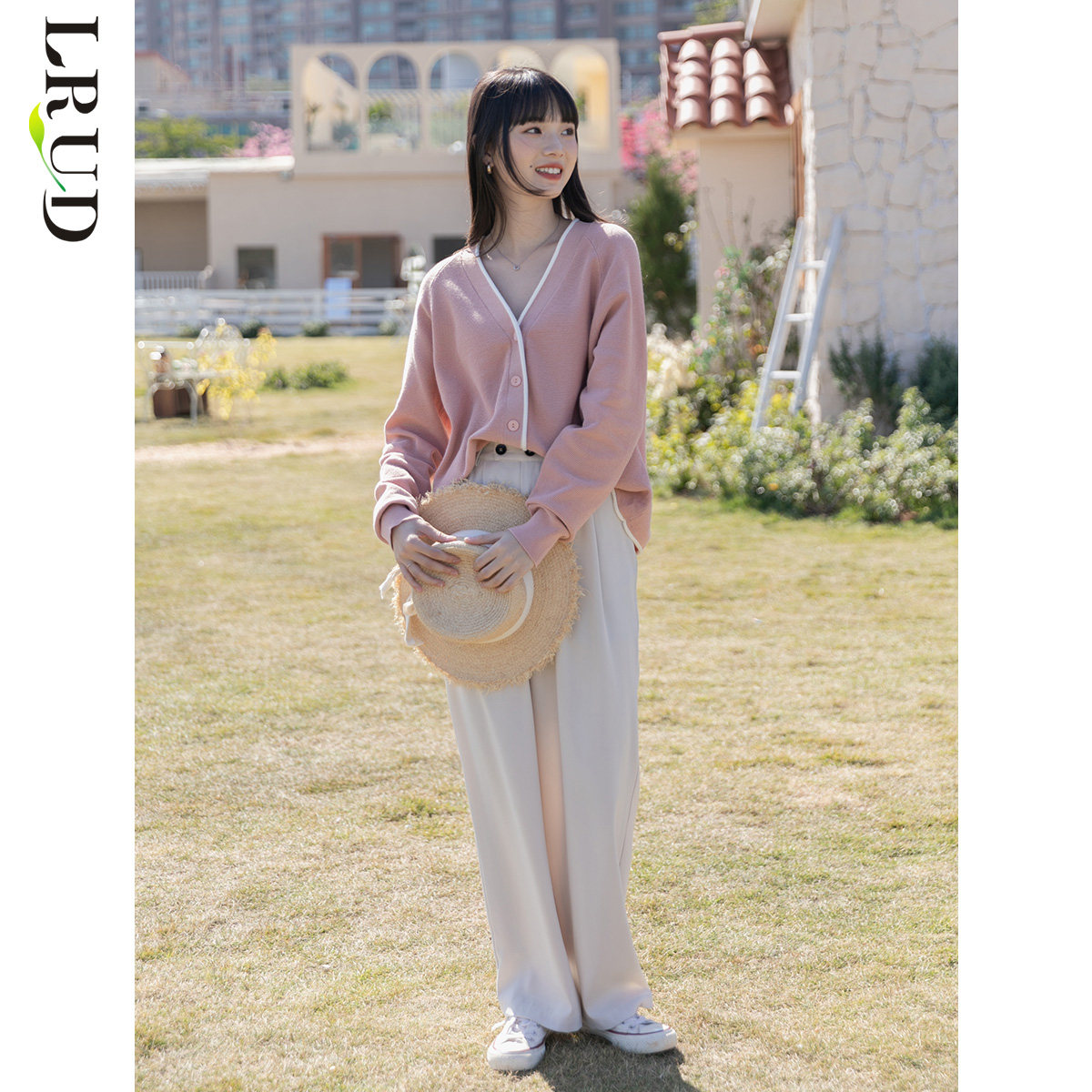 lrud西装阔腿裤女春装新款宽松裤子 lrud休闲裤