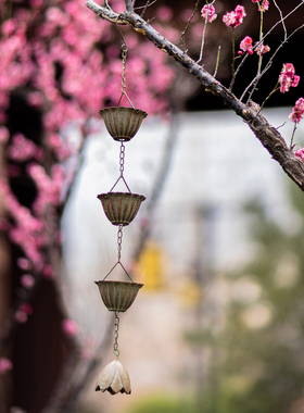 复古佗寂风雨链挂件日式雨水链