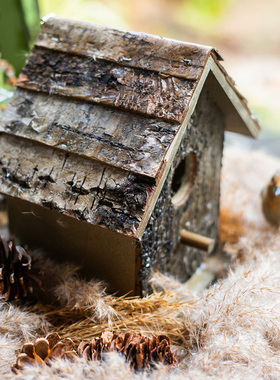 木质鸟窝房子鸟巢掬涵木庭院装饰