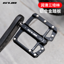 GUB Ultralight Mountain Road Bike Foot Pedal Subtitanium Axle Bike Bearings 3 Peering Aluminum Alloy Slip